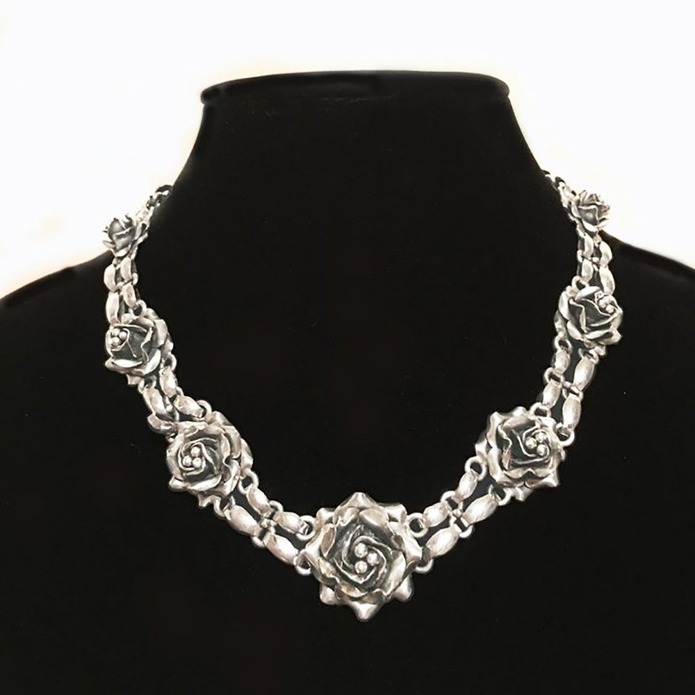 Vintage, Sterling, Hand-wrought Artisan Necklace